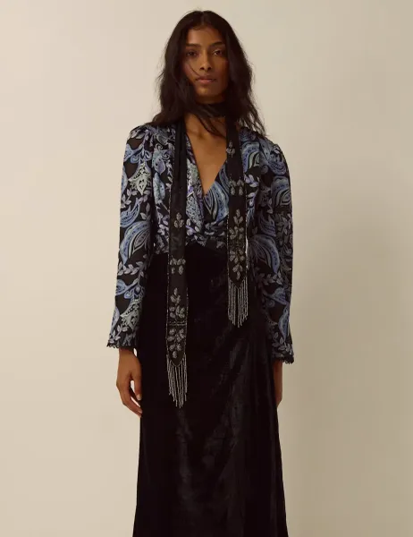 Monsoon Printed Fit And Flare Midi Dress