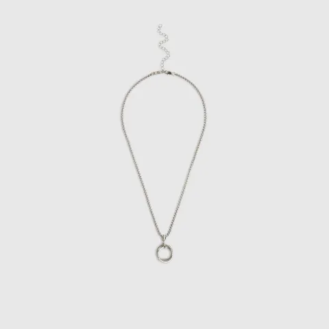 River Island Roman Numerals Circle Pendant Necklace