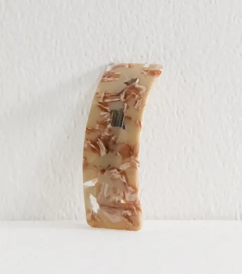 Cream Resin Hair Slide