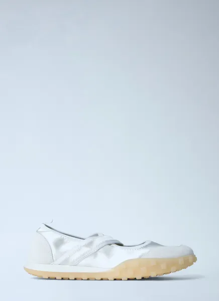 Satin Strap Slip-On Shoes
