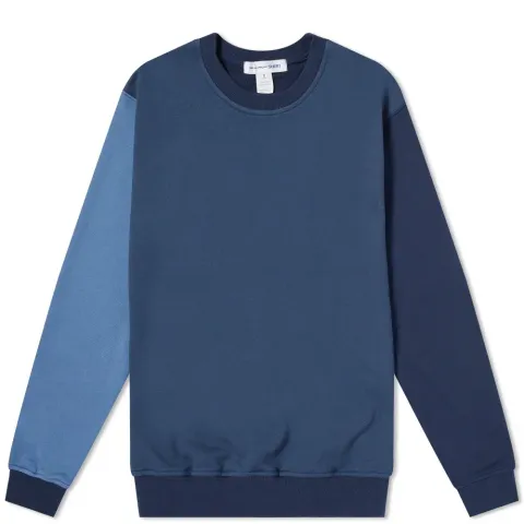 Comme des Garcons SHIRT Fabric Dyed Block Detail Crew Sweat