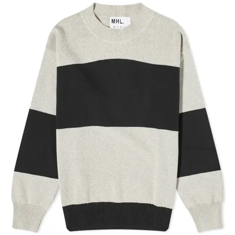 Block Stripe Crew Sweat