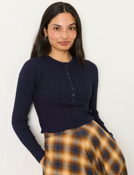 FatFace Crew Neck Jumper Navy