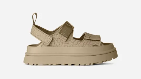 Ugg GoldenGlow Embossed Sandal, Polyurethane/Polyester
