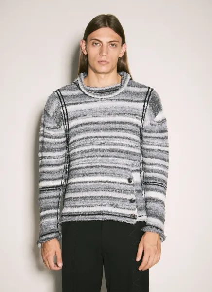 Rolled Neck Striped Sweater