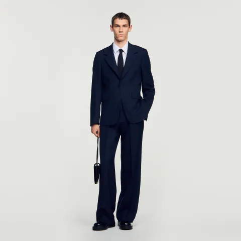 SANDRO Virgin wool suit jacket