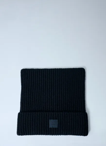 Face Logo Square Beanie Hat