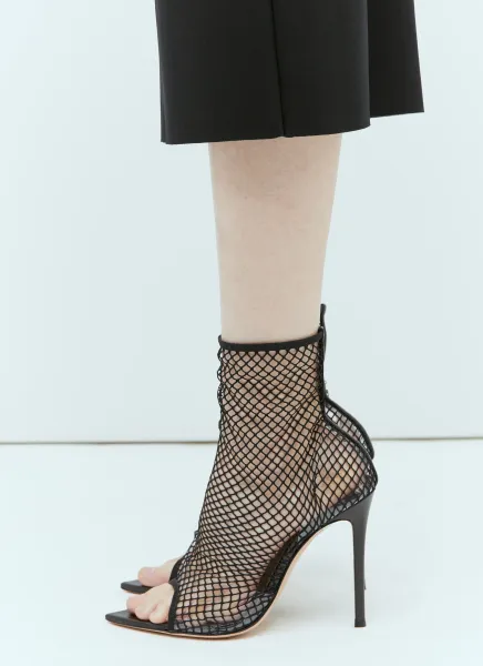 Mesh High Heel Boots