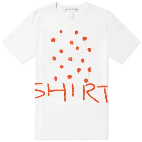 Comme des Garcons SHIRT Polka Dot Print Logo Tee