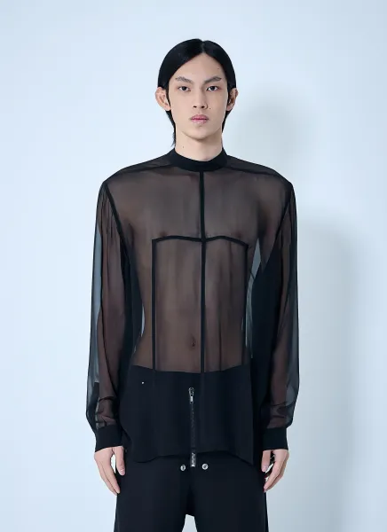 Sheer Panel Shirt