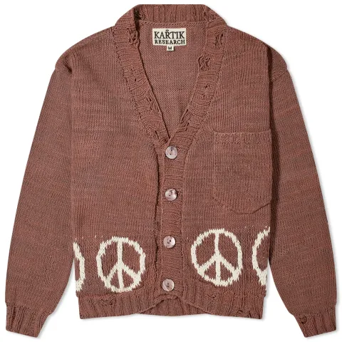 Peace Intarsia Caridgan