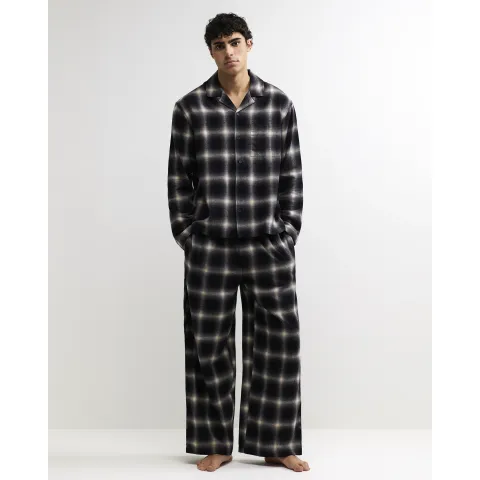 River Island Blurred Check Pyjamas Set