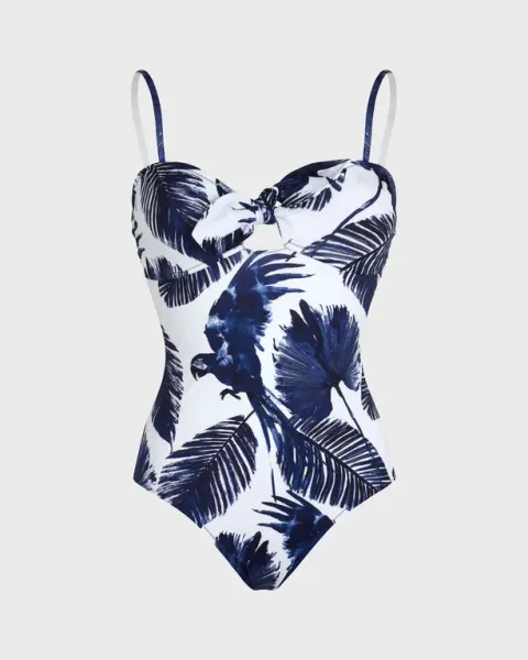 Women Bustier One-piece Swimsuit Papagaio