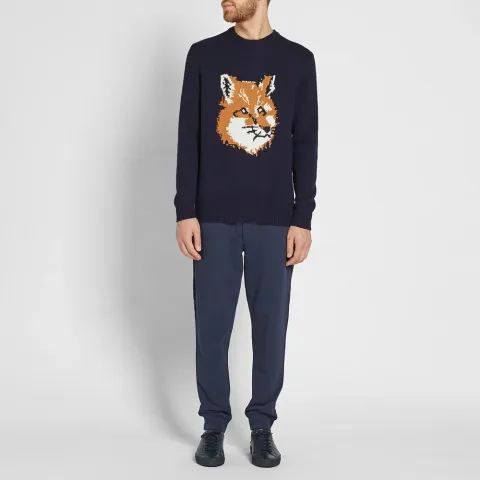 Maison Kitsuné Fox Head Crew Knit