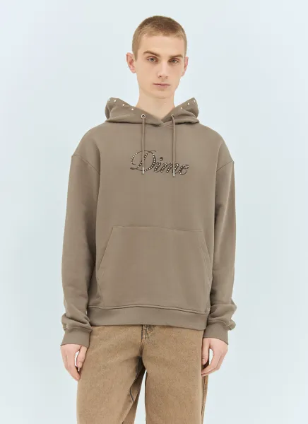 Cursive French Hooded Sweatshirt