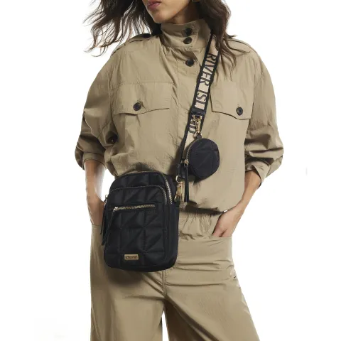 River Island Quilted Zip Pocket Cross Body Bag