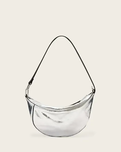 Luna Metallic Leather Shoulder Bag