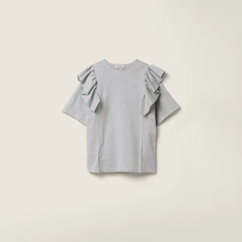 Cotton crew-neck dress