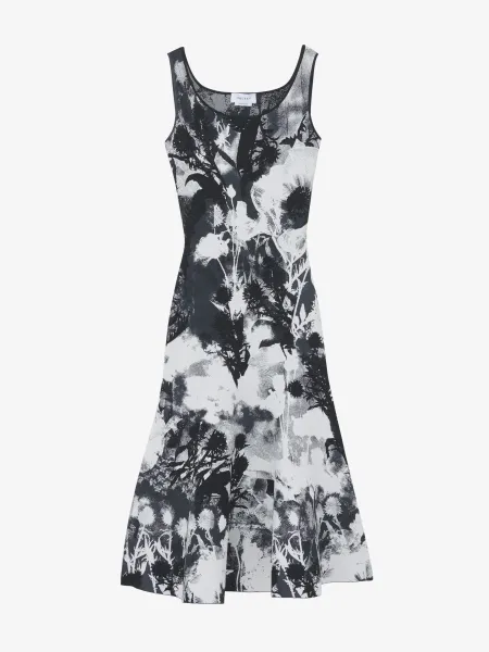 Floral Jacquard Midi Dress
