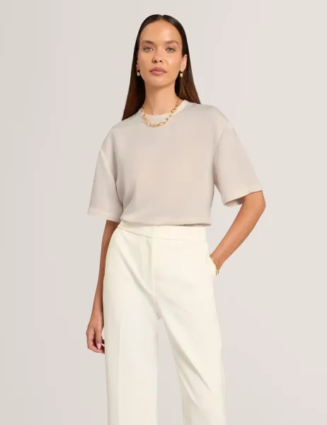 Ted Baker Satin T-Shirt Beige
