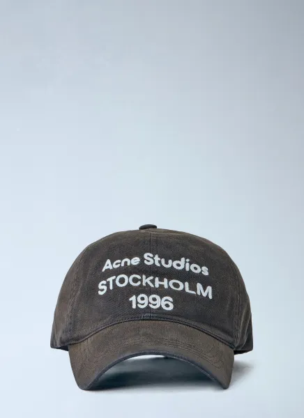 Washed Fabric Logo Baseball Cap