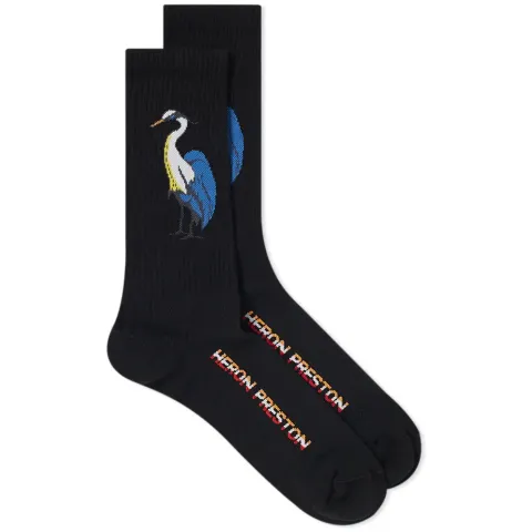 Blue Herons Cotton Crew Sock