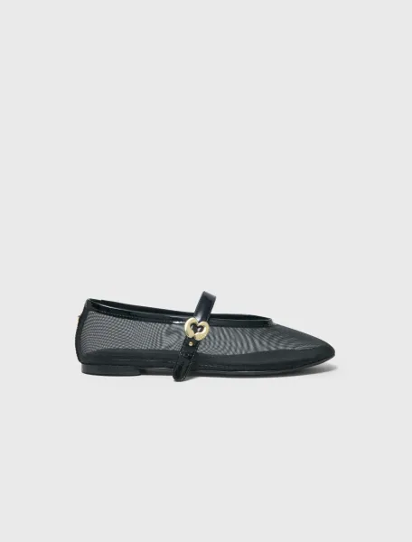 Mesh ballet flats