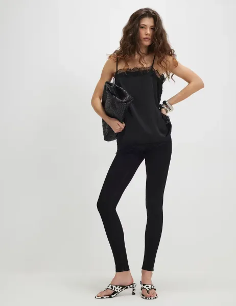 River Island Mid Rise Skinny Jeans Black