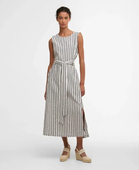 Inez Striped Midi Dress