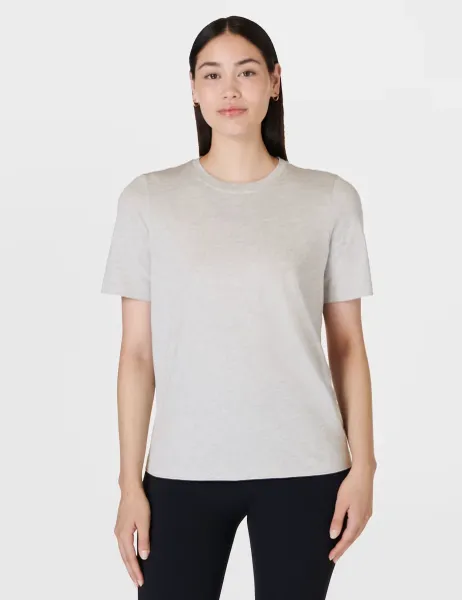 Essential Cotton Rich Crew Neck T-Shirt Chambray