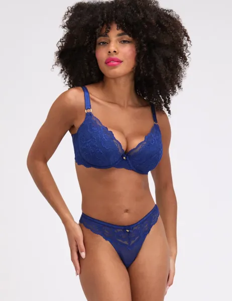 Boux Avenue Harper Lace Thong Blue