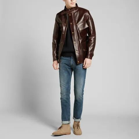 International x Triumph Perfo Leather Jacket