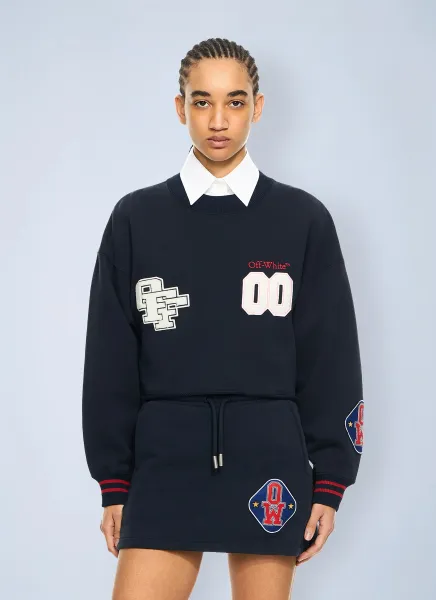 Off-White Royal Patch Crop Sweatshirt
