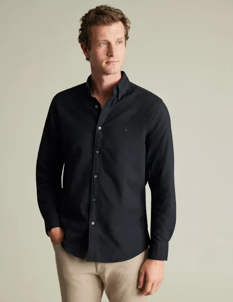 Charles Tyrwhitt Slim Fit Pure Cotton Stretch Oxford Shirt Black