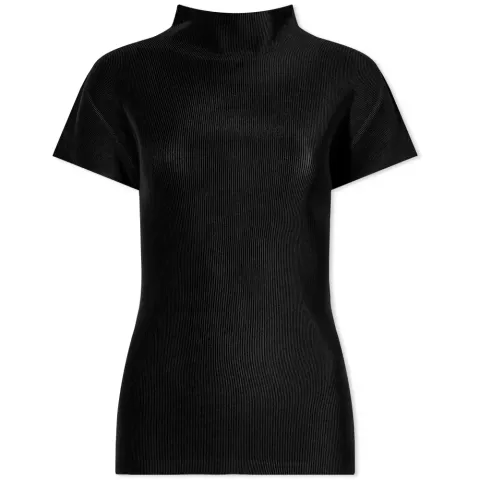 Short Sleeve Mist Pleats Basics T