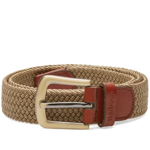 Stretch Webbing Leather Belt