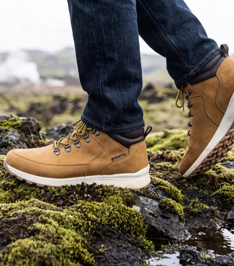 Jack & Jones Men's Tan Faux Leather Eaton Ankle Boots