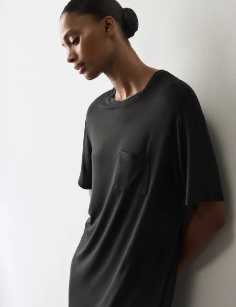 Autograph Modal Rich Mini Nightdress Black