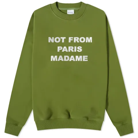 Not Form Paris Madame Slogan Crew Sweat