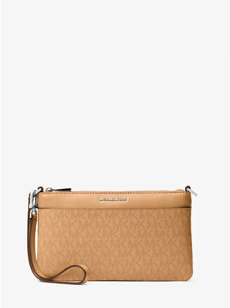 Jet Set Medium Signature Logo Convertible Wristlet