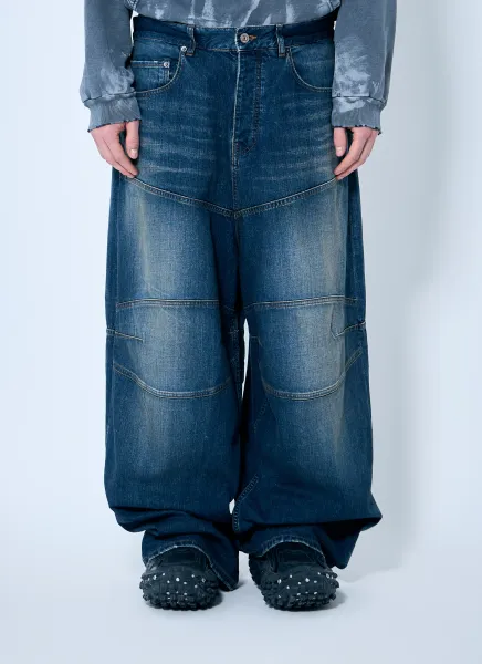 Baggy Panel Construction Jeans