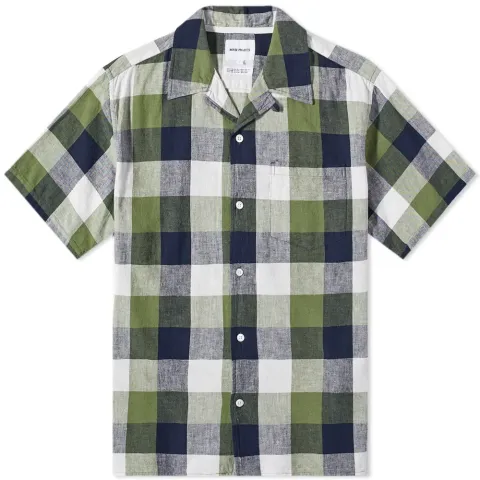Carsten Cotton Linen Check Vacation Shirt