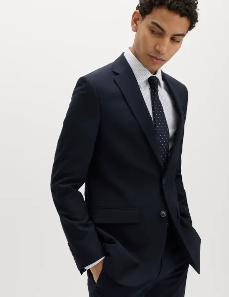 Marks & Spencer Slim Fit Machine Washable Suit Jacket Navy