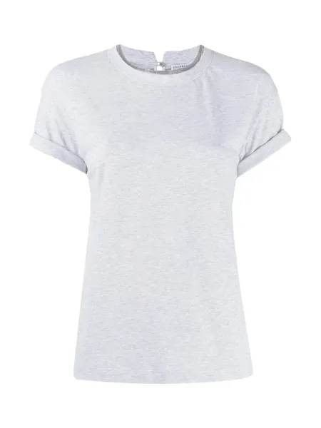 Stretch Cotton Jersey T-Shirt L Grey