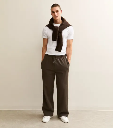 Men's Brown Wide Leg Jogger