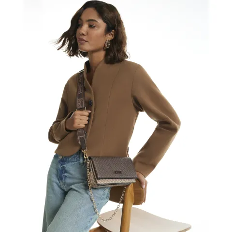 River Island Monogram Utility Webbing Crossbody Bag