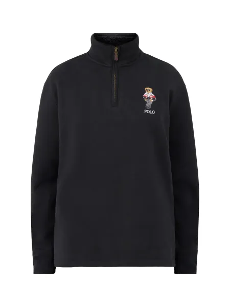 Polo Ralph Lauren Holiday Bear Cotton Quarter-Zip Sweatshirt