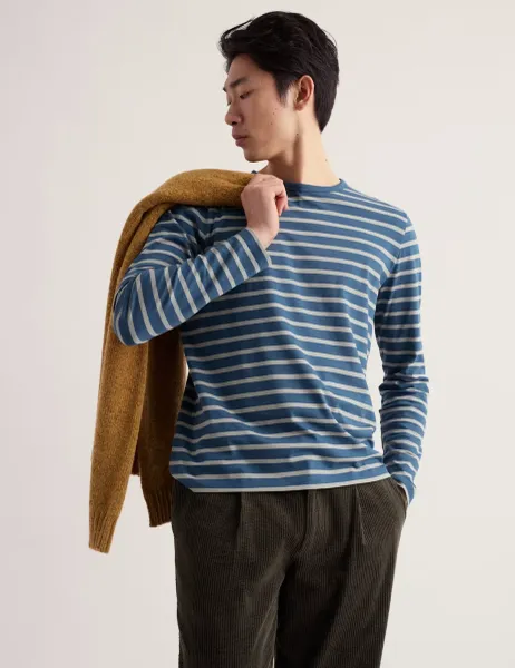 Seasalt Cornwall Pure Cotton Striped Long Sleeve Top