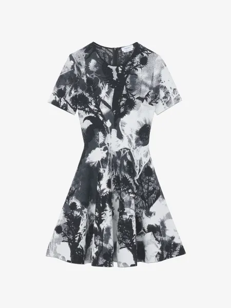 Floral Jacquard Mini Dress