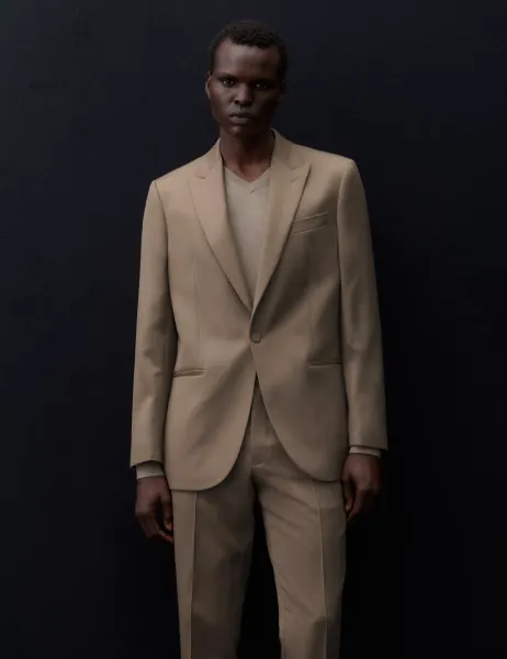 Autograph Tailored Fit Sateen Stretch Tuxedo Jacket
